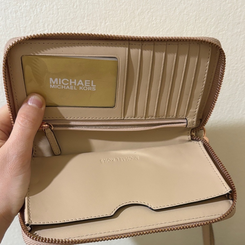 Michael Kors Shiny Gold Floral Wallet - Picture 6 of 10